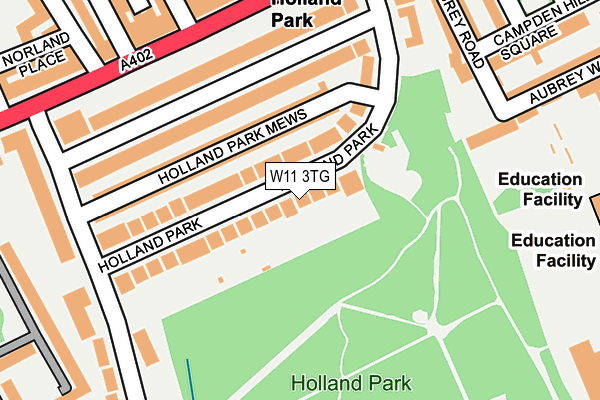 W11 3TG map - OS OpenMap – Local (Ordnance Survey)