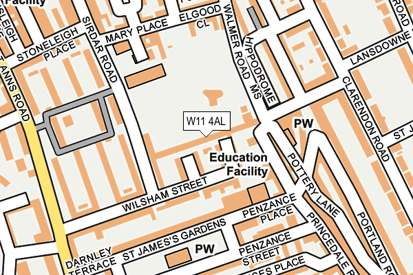 W11 4AL map - OS OpenMap – Local (Ordnance Survey)