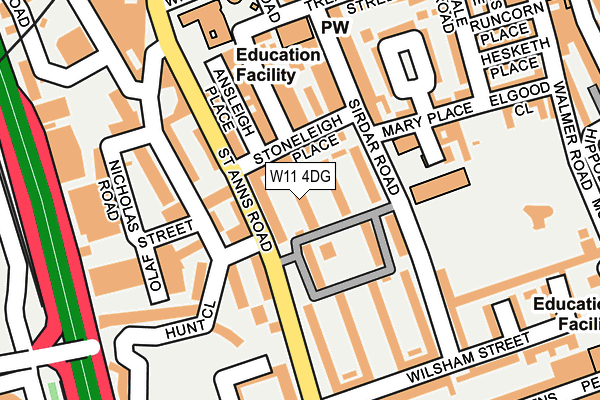 W11 4DG map - OS OpenMap – Local (Ordnance Survey)