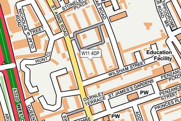 W11 4DP map - OS OpenMap – Local (Ordnance Survey)