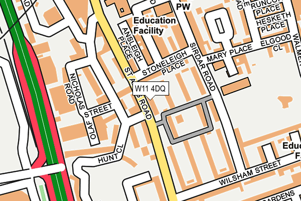 W11 4DQ map - OS OpenMap – Local (Ordnance Survey)