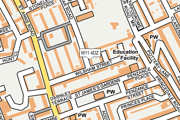 W11 4DZ map - OS OpenMap – Local (Ordnance Survey)