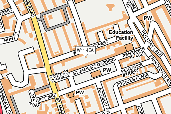 W11 4EA map - OS OpenMap – Local (Ordnance Survey)