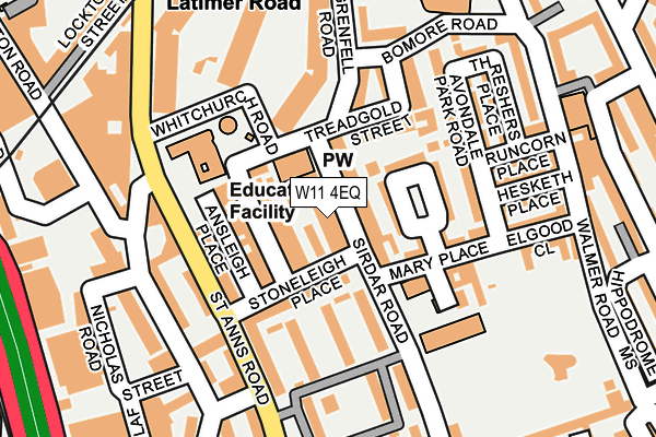 W11 4EQ map - OS OpenMap – Local (Ordnance Survey)