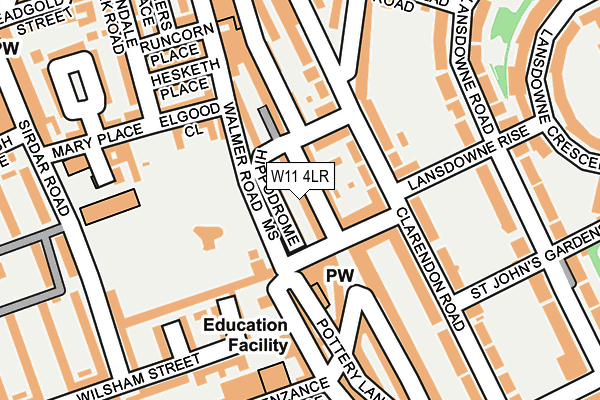 W11 4LR map - OS OpenMap – Local (Ordnance Survey)