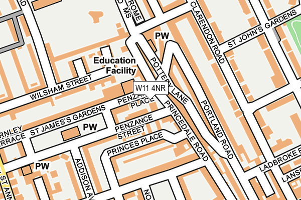 W11 4NR map - OS OpenMap – Local (Ordnance Survey)