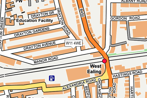 W11 4WE map - OS OpenMap – Local (Ordnance Survey)