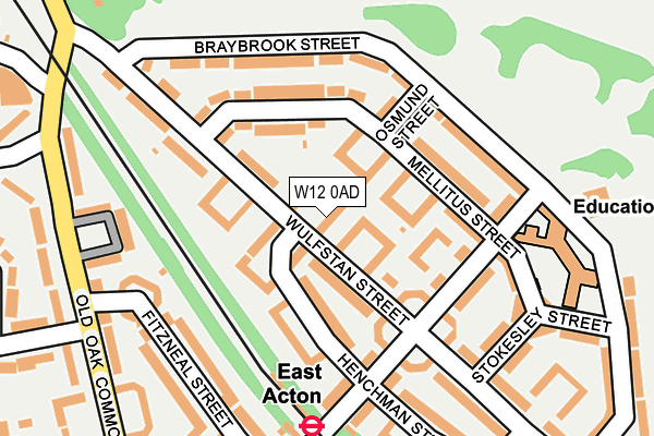 W12 0AD map - OS OpenMap – Local (Ordnance Survey)