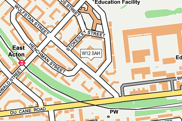 W12 0AH map - OS OpenMap – Local (Ordnance Survey)