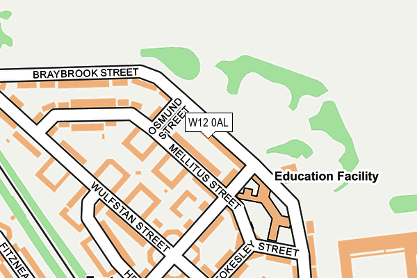 W12 0AL map - OS OpenMap – Local (Ordnance Survey)