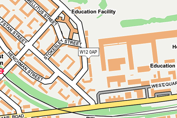 W12 0AP map - OS OpenMap – Local (Ordnance Survey)