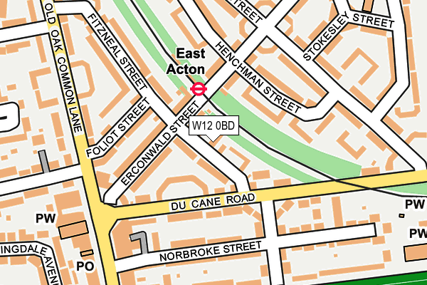 W12 0BD map - OS OpenMap – Local (Ordnance Survey)