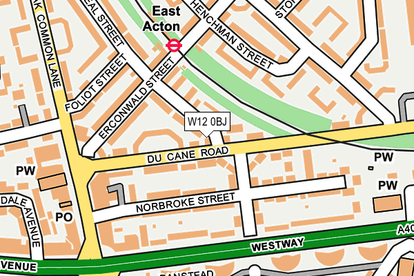 W12 0BJ map - OS OpenMap – Local (Ordnance Survey)