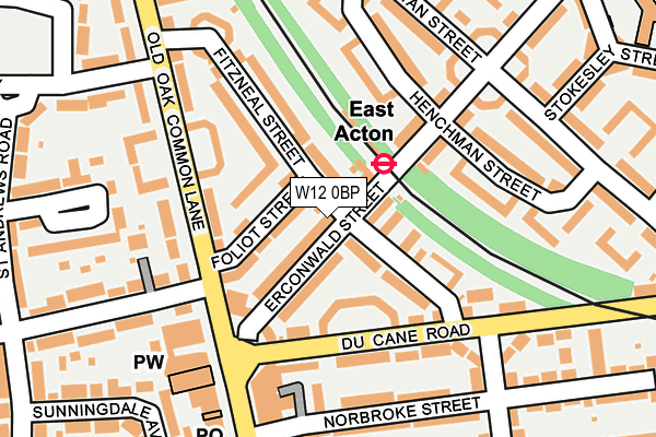 W12 0BP map - OS OpenMap – Local (Ordnance Survey)