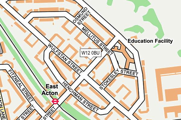 W12 0BU map - OS OpenMap – Local (Ordnance Survey)