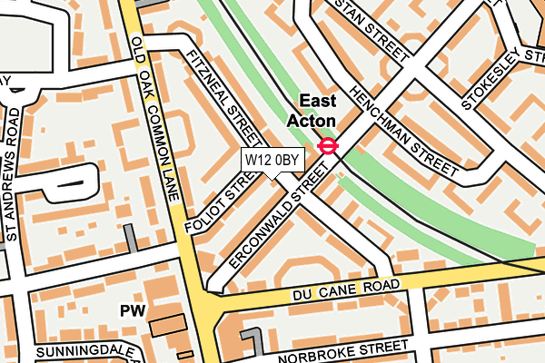 W12 0BY map - OS OpenMap – Local (Ordnance Survey)