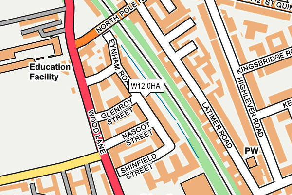 W12 0HA map - OS OpenMap – Local (Ordnance Survey)