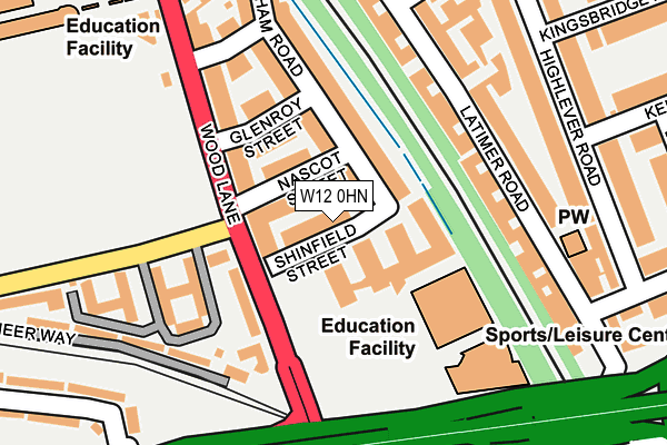 W12 0HN map - OS OpenMap – Local (Ordnance Survey)