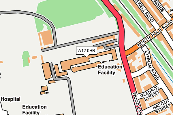 W12 0HR map - OS OpenMap – Local (Ordnance Survey)