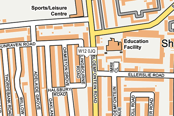 W12 0JQ map - OS OpenMap – Local (Ordnance Survey)