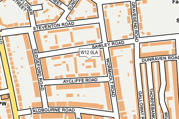 W12 0LA map - OS OpenMap – Local (Ordnance Survey)