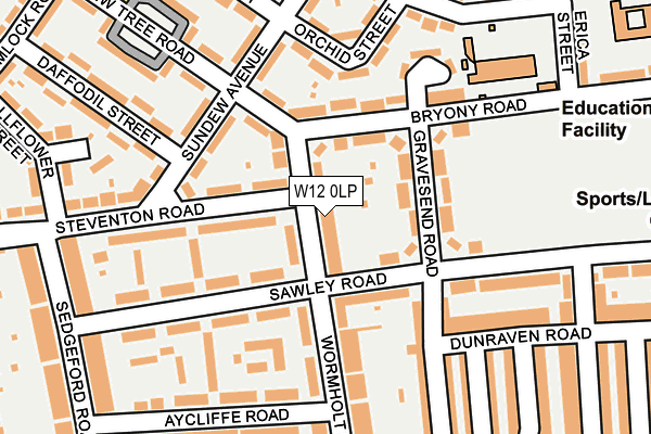 W12 0LP map - OS OpenMap – Local (Ordnance Survey)