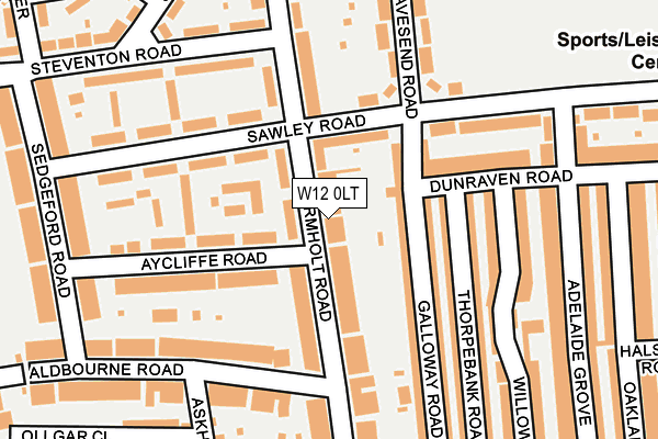 W12 0LT map - OS OpenMap – Local (Ordnance Survey)