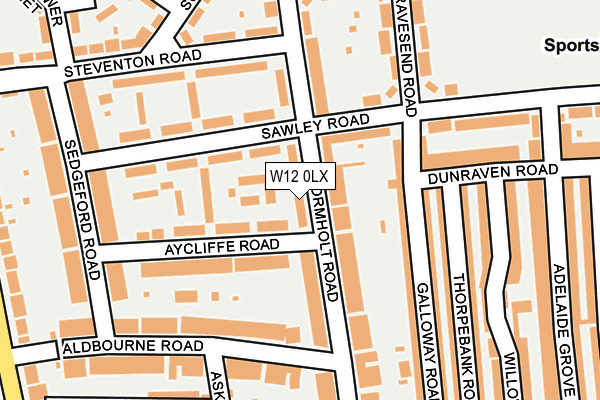 W12 0LX map - OS OpenMap – Local (Ordnance Survey)