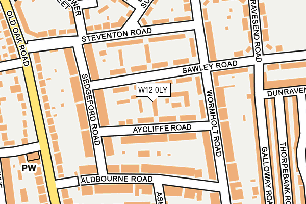 W12 0LY map - OS OpenMap – Local (Ordnance Survey)