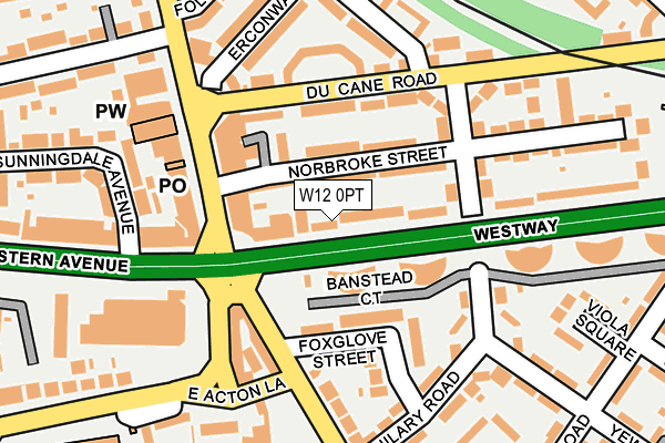 W12 0PT map - OS OpenMap – Local (Ordnance Survey)