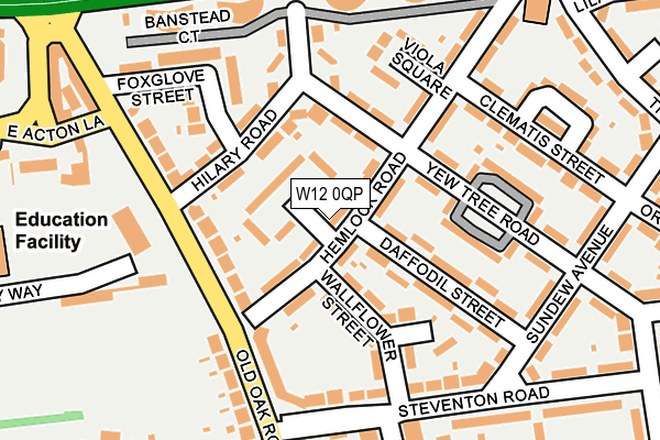 W12 0QP map - OS OpenMap – Local (Ordnance Survey)