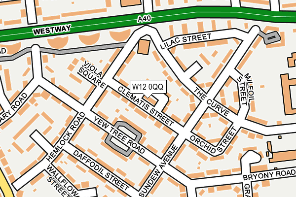 W12 0QQ map - OS OpenMap – Local (Ordnance Survey)