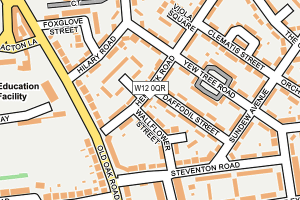 W12 0QR map - OS OpenMap – Local (Ordnance Survey)