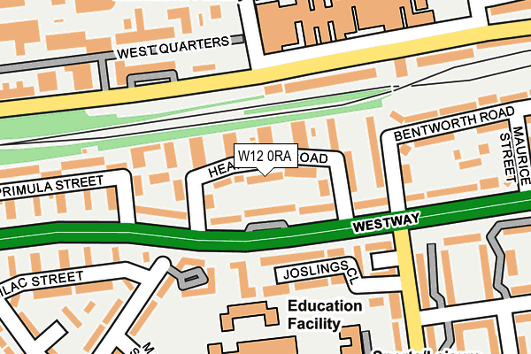 W12 0RA map - OS OpenMap – Local (Ordnance Survey)
