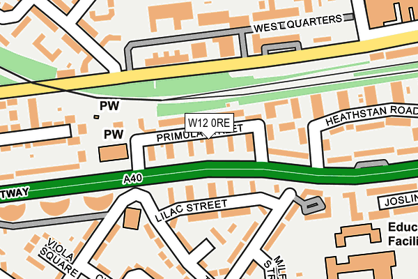 W12 0RE map - OS OpenMap – Local (Ordnance Survey)