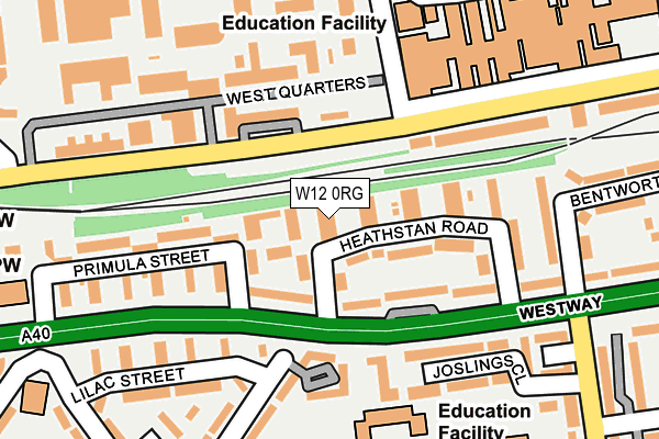 W12 0RG map - OS OpenMap – Local (Ordnance Survey)