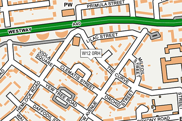 W12 0RH map - OS OpenMap – Local (Ordnance Survey)