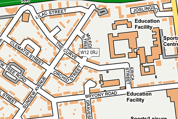 W12 0RJ map - OS OpenMap – Local (Ordnance Survey)