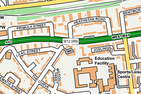 W12 0RN map - OS OpenMap – Local (Ordnance Survey)