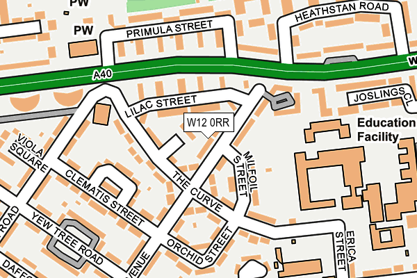 W12 0RR map - OS OpenMap – Local (Ordnance Survey)