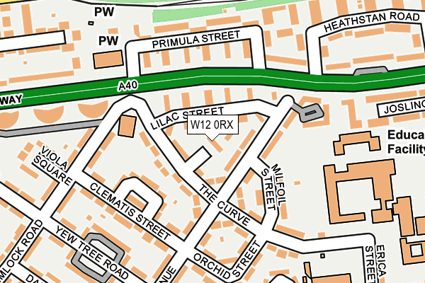 W12 0RX map - OS OpenMap – Local (Ordnance Survey)