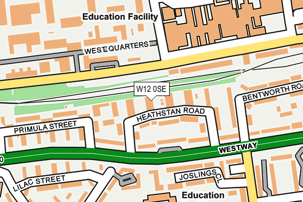 W12 0SE map - OS OpenMap – Local (Ordnance Survey)