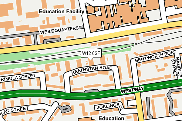 W12 0SF map - OS OpenMap – Local (Ordnance Survey)