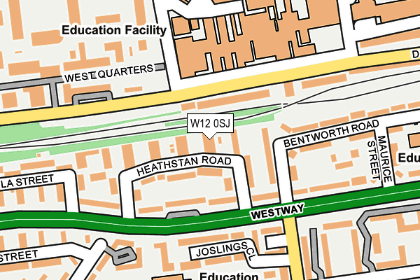 W12 0SJ map - OS OpenMap – Local (Ordnance Survey)