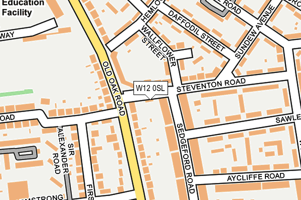 W12 0SL map - OS OpenMap – Local (Ordnance Survey)