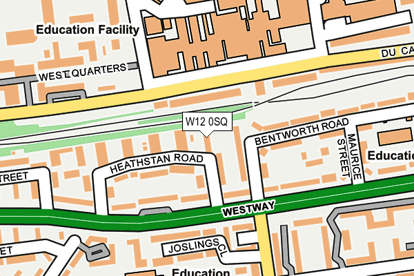 W12 0SQ map - OS OpenMap – Local (Ordnance Survey)