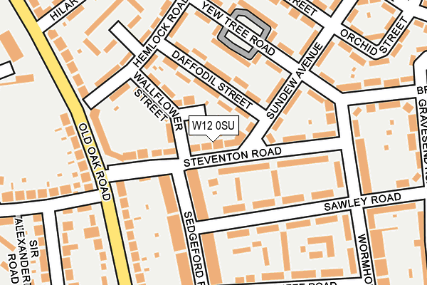 W12 0SU map - OS OpenMap – Local (Ordnance Survey)