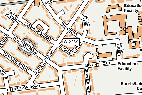 W12 0SY map - OS OpenMap – Local (Ordnance Survey)