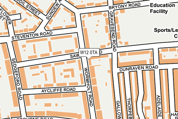 W12 0TA map - OS OpenMap – Local (Ordnance Survey)