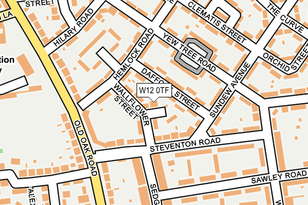 W12 0TF map - OS OpenMap – Local (Ordnance Survey)